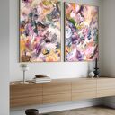 Zestaw obrazów 100x70 cm - abstrakcja na płótnie z akrylu