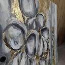 Kobiecy obraz akrylowy „Oko Duszy” 100x170 cm z płatkami złota