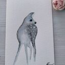 Sarenka. Akwarela - mały obrazek 10 x 15 cm na prezent