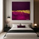 Purpurowy Sen - unikatowy obraz ręcznie malowany akryl 120x120 cm