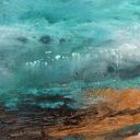 Blue lagoon 10 obraz abstrakcyjny nowoczesna abstrakcja do salonu