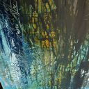 Spilled Ink - abstrakcja ręcznie malowana akrylem na płótnie 70x100 cm