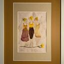 Three Women - obraz z prawdziwych suszonych kwiatów 30x40 cm