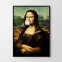 Plakat obraz Mona Lisa ze złotym balonem B1 - 70x100 cm