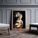 Plakat obraz Dama z barankiem 50x70 cm B2 Hogstudio