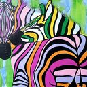 Barwy miłości 26 - obraz walentynkowy zebra (50x70x2 cm)