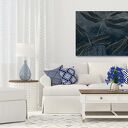 Obraz na płótnie z ważkami granat i złoto 120x80 cm