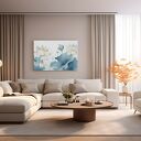 Obraz do salonu - KWIATY LOTOSU LIŚCIE LOTOSU - 70x50 cm (105901)