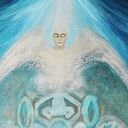 Dwoistość narratora - surrealistyczny obraz akrylowy 60x80 cm