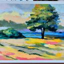 Pejzaż w pastelach suchych 18x24 cm - oryginalna praca bez ramy