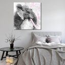 Obraz XXL Słoń 3 Różowy - 80x80 cm design na płótnie 
