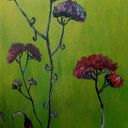 Trawki - ręcznie malowany obraz akrylowy 70x50 cm