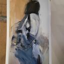 Sukienka - obraz kobiety 100x60 cm w technice fine art