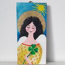 3 Aniołki na Przyjaźń, Miłość i Szczęście - tryptyk obrazów handmade