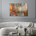 Kwiaty shabby chic na płótnie 100x70 cm - gotowy do zawieszenia