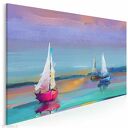 Obraz na płótnie z żaglówkami Mazury 120x80 cm - dekoracja żeglarstwo