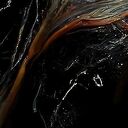 Obraz abstrakcyjny Fluid Art - czarny, złoty i kolorowy kosmos 120x80 cm