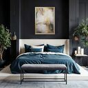 Żurawie abstrakcyjny pejzaż obraz ręcznie malowany