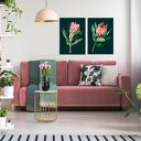 Obraz drukowany na płótnie DYPTYK KWIATY PEONII 2 części każda 50x70cm 03173