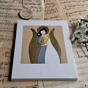 Pamiątka Komunijna Anioł stróż dla dziewczynki blond no 1