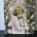 Neon Lights Obraz Olej Matka Dziecko 40x50 Magia Prezent Miłość Rodzina