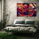 Kolorowy obraz na płótnie z kobiecym portretem pop art 120x80 cm