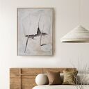 Bez tytułu - biała abstrakcja minimalistyczna 60x80 cm z ramą