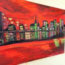 Obraz akrylowy Nowy Jork - ręcznie malowany pejzaż USA na blejtramie 40 x 60 cm 