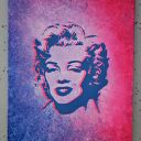 Marilyn Monroe Pop Art - obraz z efektem holo 40x50 cm ręcznie malowany