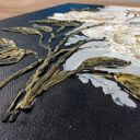 TRYPTYK GLAMOUR "ZŁOTO I CZERŃ" - Nowoczesne Obrazy Strukturalne 90/110x40cm (darmowa dostawa)