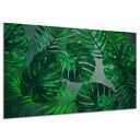 Obraz nowoczesny salon płótno zielone LIŚCIE 5 monstera 120x80