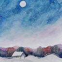 Pejzaż - akwarela formatu 24 x 18 cm Paulina Lebida