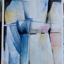 Abstrakcja - akwarela 24/32 cm - ręcznie malowany obraz Pauliny Lebidy
