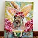 Pieśń w mojej duszy - obraz giclee anioł i kwiaty na płótnie Canvas