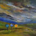 Obraz akrylowy „Trzy drzewa” 40x30 cm - gotowy do zawieszenia
