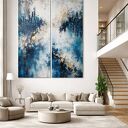 Dyptyk abstrakcja XXL 140 x 160 cm na antresolę - ręcznie malowany obraz do salonu