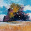 Rysunek pastelowy Drzewa 18 x 24 cm