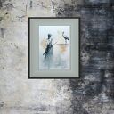 Oryginalna akwarela „Echo niewidzialnych więzi” 24x32 cm - światło, które zostaje w pamięci