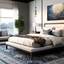 Obraz do salonu - DRZEWO KSIĘŻYC NOCNY PEJZAŻ - 70x50 cm (106301)