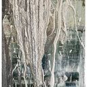 Lód III - Odwilż - obraz strukturalny textured painting 50x70