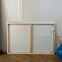 Ręcznie malowany obraz morski z mewami - plaża 60x90 cm