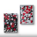 Kompozycja maki abstrakcyjnie na płótnie 75x55x1 cm - ręcznie malowana