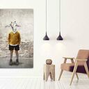 KOZIOŁEK STAŚ w stylu vintage - obraz na płótnie 80x120 cm