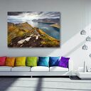 Obraz na płótnie NORWESKI FIORD 120x80 cm - pejzaż gór i morza