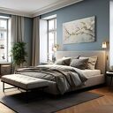 Obraz do salonu - GAŁĄŹ Z BIAŁYMI KWIATAMI DELIKATNY MOTYW - 70x50 cm (104001)