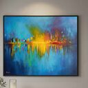 Pejzaż abstrakcyjny: obraz akrylowy 50x60 cm do wnętrza