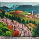 Tyrol - obraz akrylowy z pejzażem Austrii, gotowy do zawieszenia (40 x 50 x 2 cm)