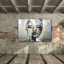 Obraz na płótnie z twarzą kobiety 120x80 cm - glamour i loft