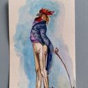 Pan Kogut. Ilustracja akwarelowa