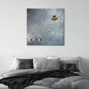 100% Ręcznie malowana abstrakcja 70x70 cm - złota kula (4 -0848)